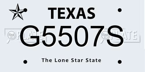 G5507S Texas License Plate