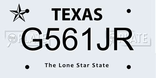 G561JR Texas License Plate
