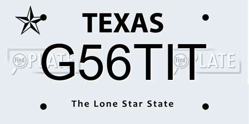 G56TIT Texas License Plate