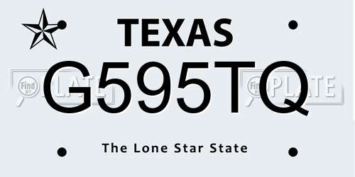 G595TQ Texas License Plate