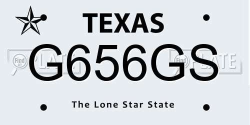 G656GS Texas License Plate