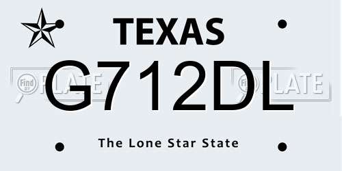 G712DL Texas License Plate