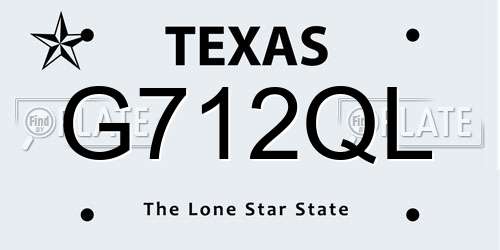 G712QL Texas License Plate