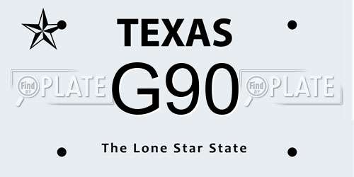 G90 Texas License Plate