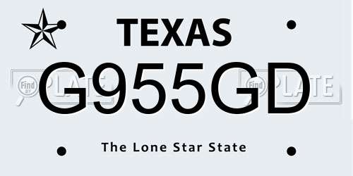 G955GD Texas License Plate