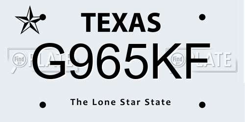 G965KF Texas License Plate