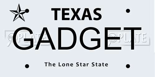 GADGET Texas License Plate
