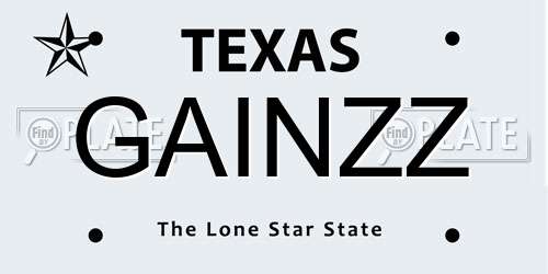 GAINZZ Texas License Plate