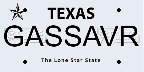 GASSAVR Texas License Plate