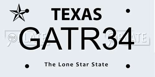 GATR34 Texas License Plate