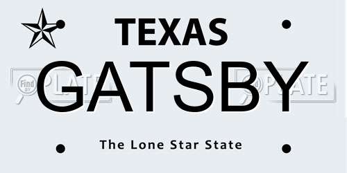 GATSBY Texas License Plate
