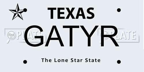 GATYR Texas License Plate