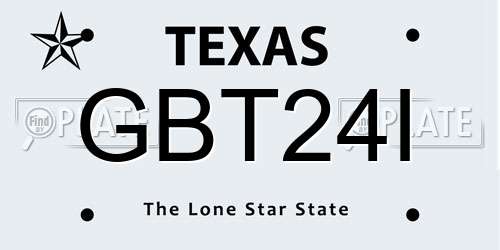 GBT24I Texas License Plate
