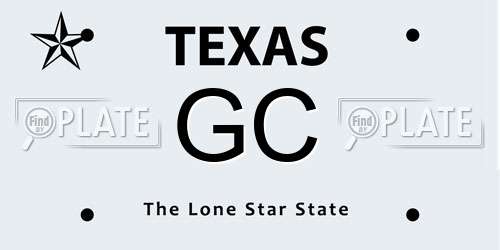 GC Texas License Plate
