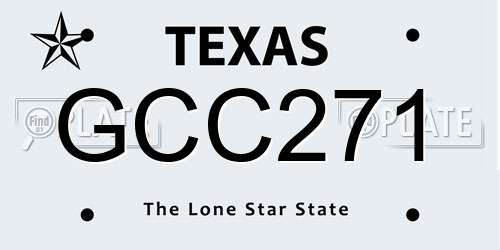 GCC271 Texas License Plate
