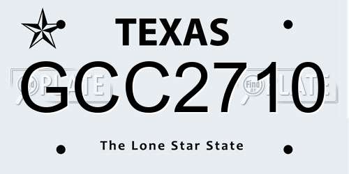GCC2710 Texas License Plate