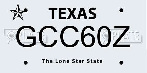 GCC60Z Texas License Plate