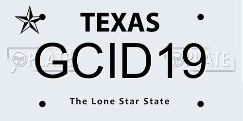 GCID19 Texas License Plate