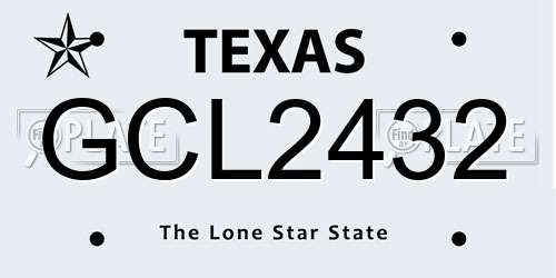 GCL2432 Texas License Plate