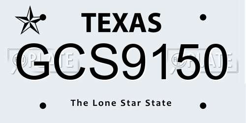 GCS9150 Texas License Plate