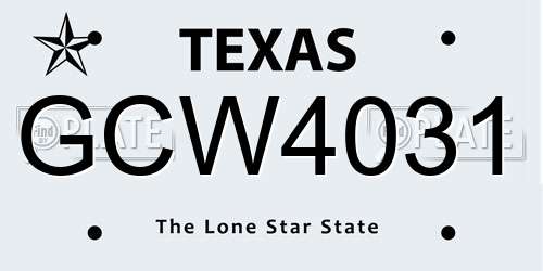 GCW4031 Texas License Plate