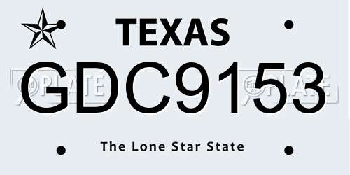 GDC9153 Texas License Plate