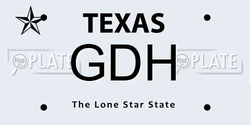 GDH Texas License Plate