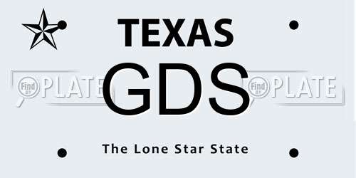 GDS Texas License Plate