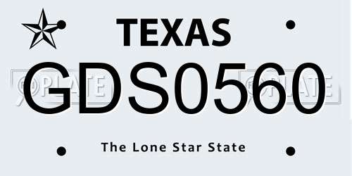 GDS0560 Texas License Plate