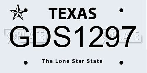 GDS1297 Texas License Plate