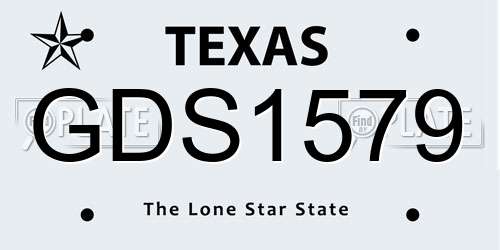 GDS1579 Texas License Plate