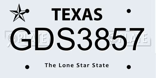 GDS3857 Texas License Plate