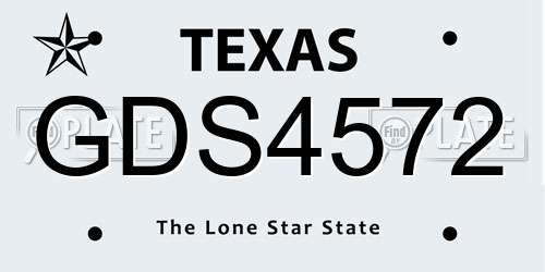 GDS4572 Texas License Plate