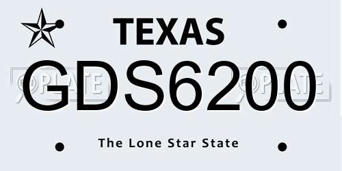 GDS6200 Texas License Plate