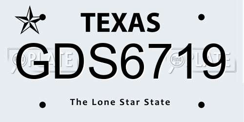 GDS6719 Texas License Plate