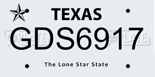 GDS6917 Texas License Plate