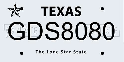 GDS8080 Texas License Plate