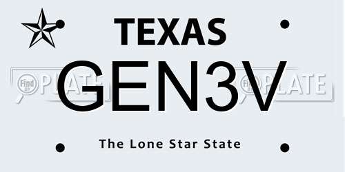 GEN3V Texas License Plate