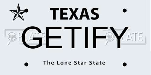 GETIFY Texas License Plate