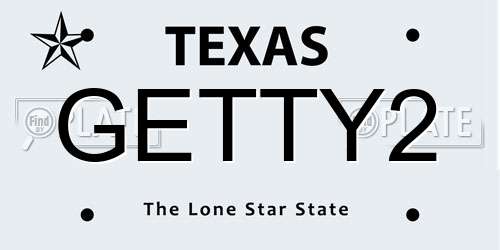 GETTY2 Texas License Plate