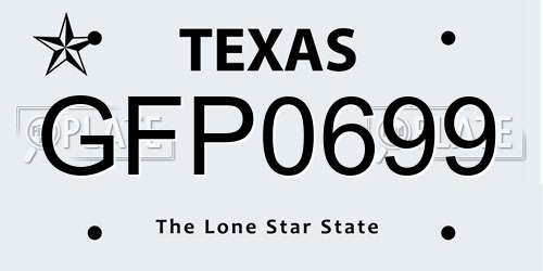 GFP0699 Texas License Plate