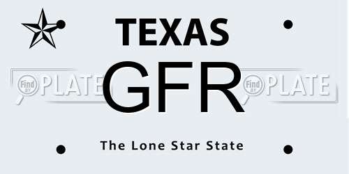 GFR Texas License Plate