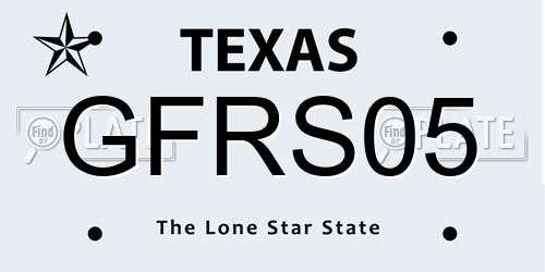 GFRS05 Texas License Plate