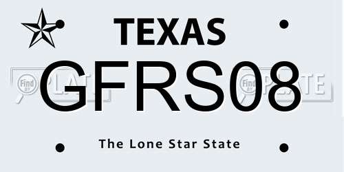 GFRS08 Texas License Plate