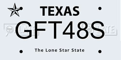 GFT48S Texas License Plate