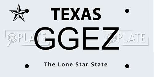 GGEZ Texas License Plate