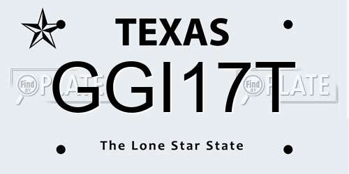 GGI17T Texas License Plate