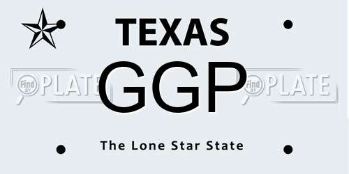 GGP Texas License Plate