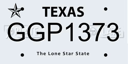GGP1373 Texas License Plate