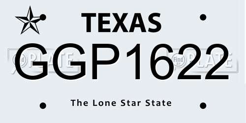 GGP1622 Texas License Plate